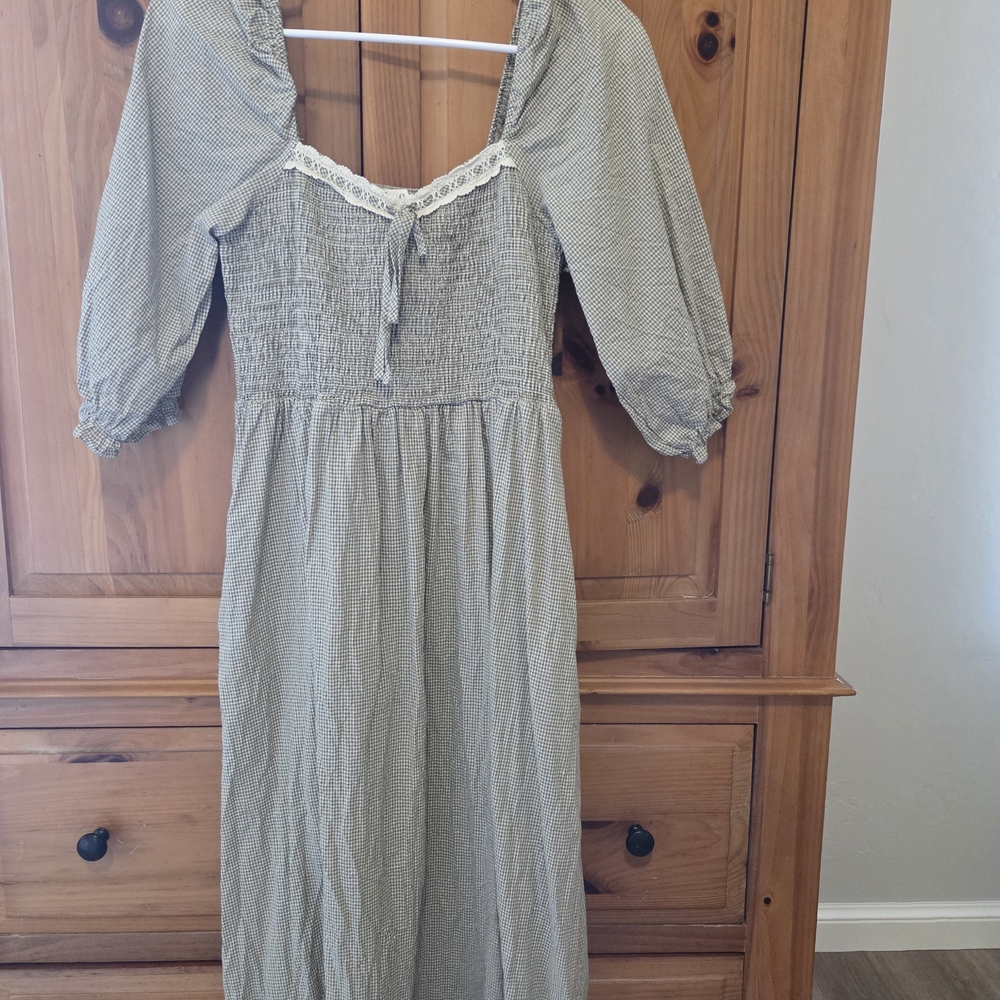 Neuflora Dublin Green Gingham Dress